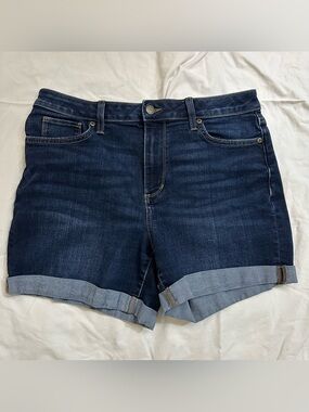 Women’s Sonoma Dark Wash Blue Denim Roll-Cuff Shorts Sz. 12